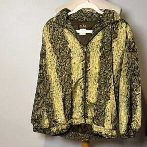 KLOZ vintage Camouflage snake skin Print Jacket windbreaker